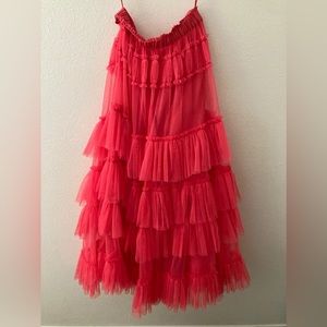 Anthropologie NIKASHA tiered tulle midi skirt